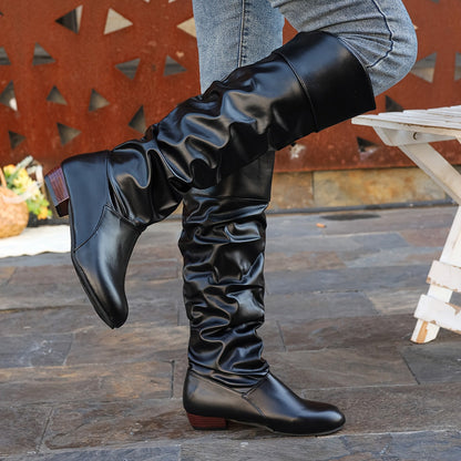 Phoebe | Slouched Knee-High Boots