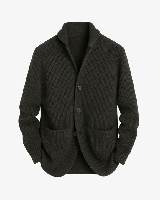 Elliot | Tailored Button-Front Knit Cardigan