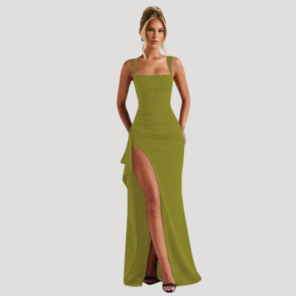 Women's Maxi Bodycon Dress Sleeveless Split Cami Long Dress