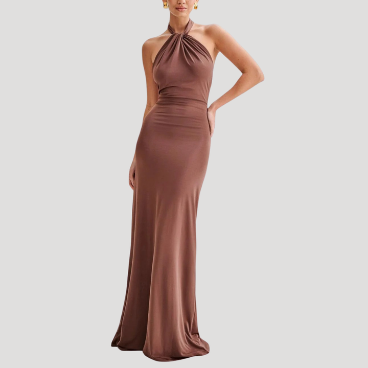 Women's Maxi Bodycon Halter Dress Backless Long Evening Dress