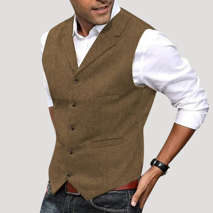 Men's Waistcoat Suit Vest Smart Formal Tailored Button Sleeveless