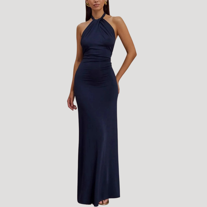 Women's Maxi Bodycon Halter Dress Backless Long Evening Dress