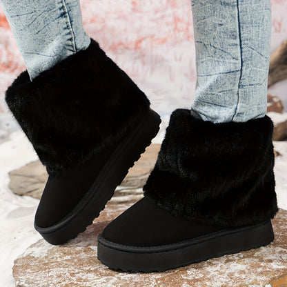 Elspeth | Cosy Platform Ankle Winter Boots