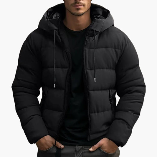 Men’s Insulated Hooded Puffer Jacket – Lightweight Winter Outerwear for Everyday Cold-Weather Styling