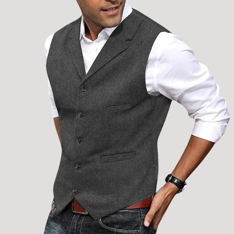 Men's Waistcoat Suit Vest Smart Formal Tailored Button Sleeveless