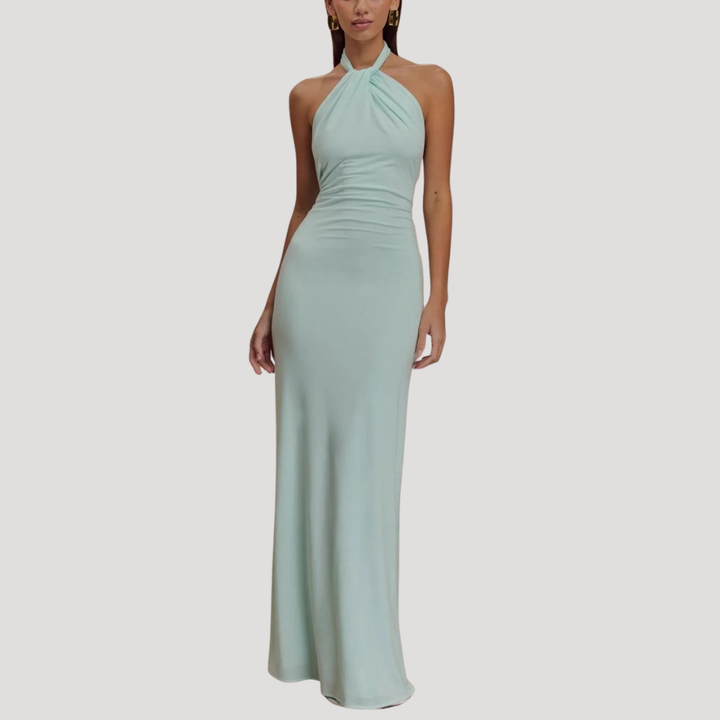 Women's Maxi Bodycon Halter Dress Backless Long Evening Dress