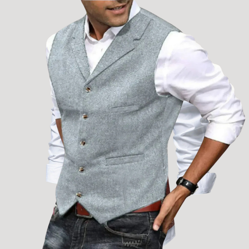 Men's Waistcoat Suit Vest Smart Formal Tailored Button Sleeveless