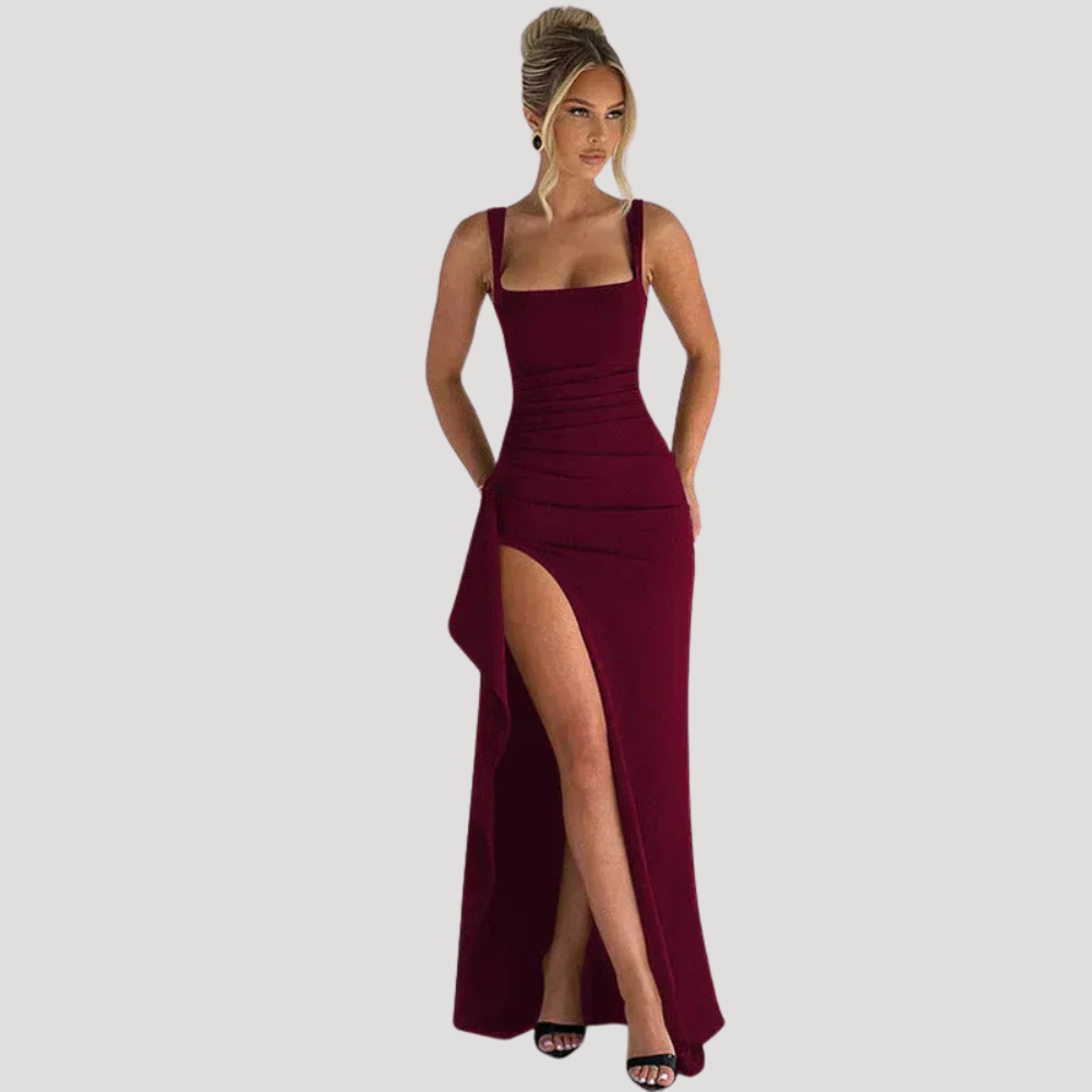 Women's Maxi Bodycon Dress Sleeveless Split Cami Long Dress