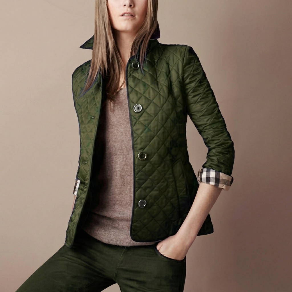 Womens Quilted Jacket, Lightweight Padded Outerwear