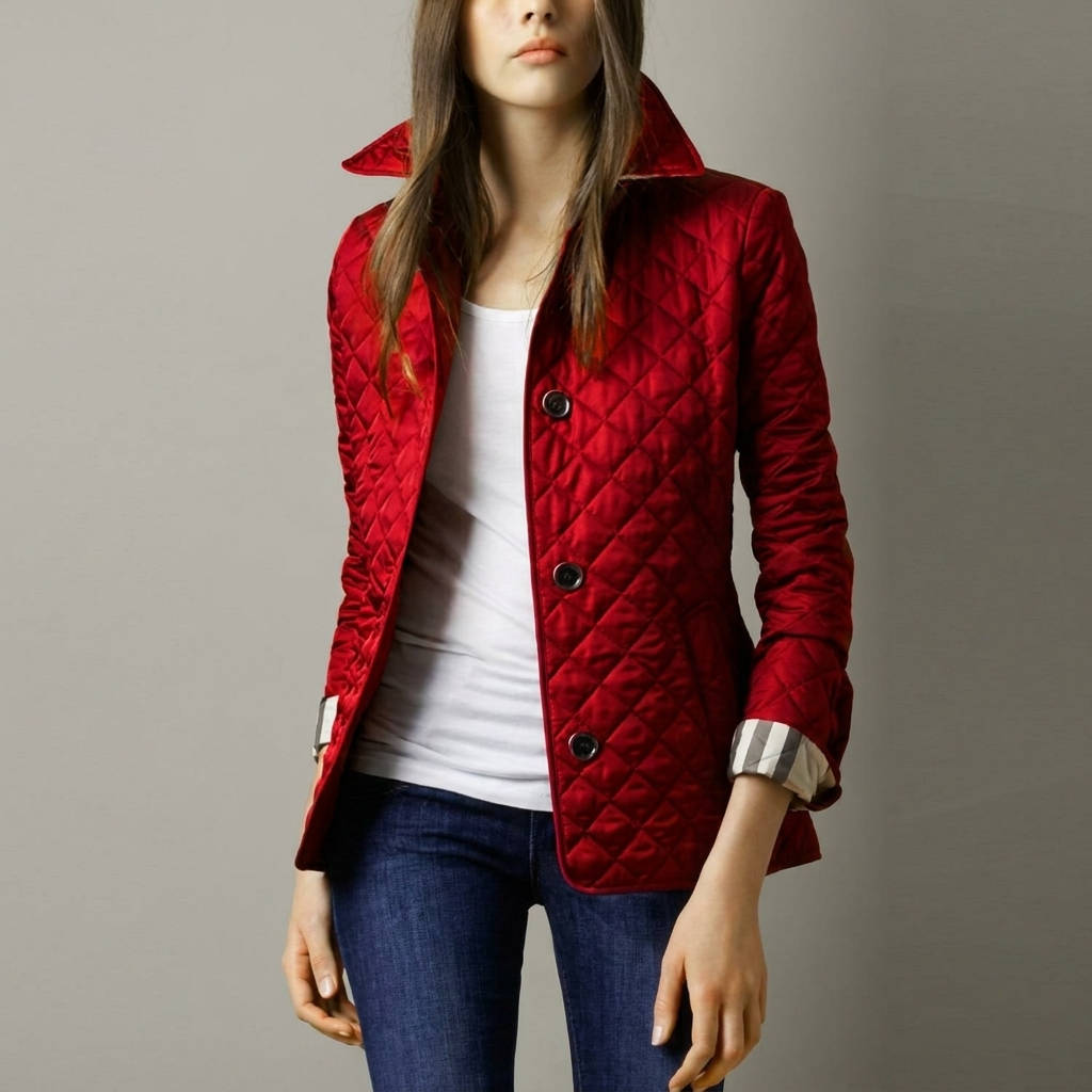 Womens Quilted Jacket, Lightweight Padded Outerwear