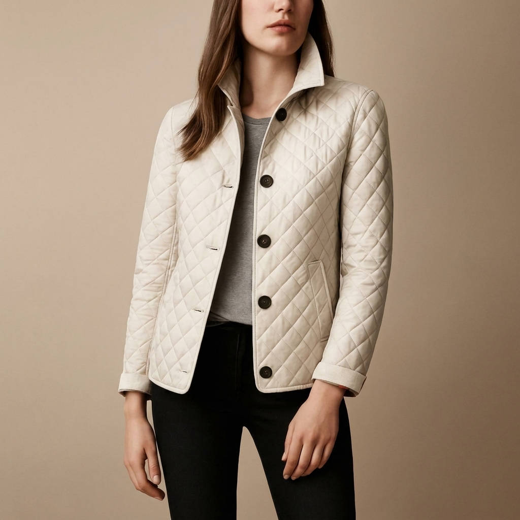Womens Quilted Jacket, Lightweight Padded Outerwear
