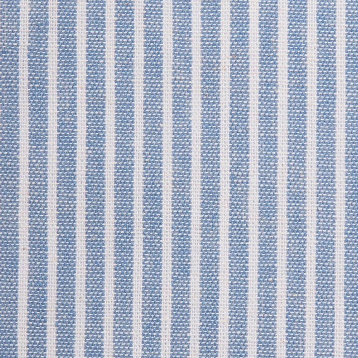 Women's Blue Midi Striped Round Neck Three Quarter Sleeve