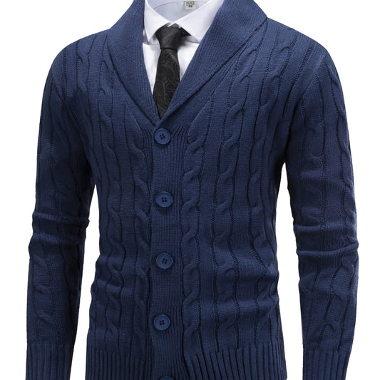 Walter | Shawl Collar Cable Knit Cardigan