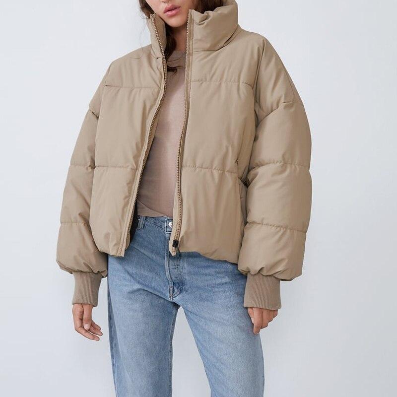 Women’s High-Collar Puffer Jacket – Water-Resistant Relaxed Layer for Everyday Winter Wear