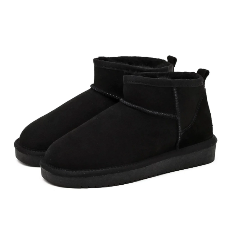 Julia I Women’s Boston Mini Boots Stylish Winter Footwear Comfortable Warm Fleece-Lined Ankle Boots