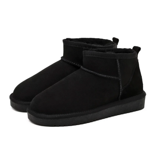 Julia I Women’s Boston Mini Boots Stylish Winter Footwear Comfortable Warm Fleece-Lined Ankle Boots