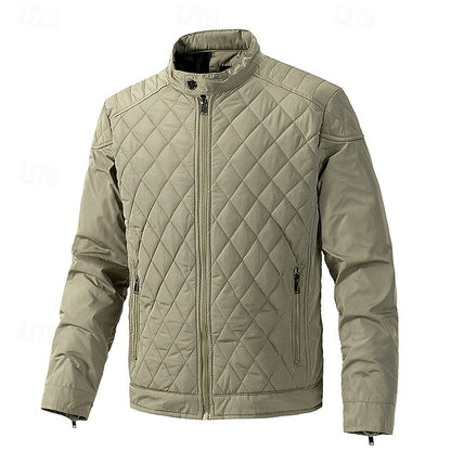 Carter | Diamond-Quilted Stand-Collar Jacket