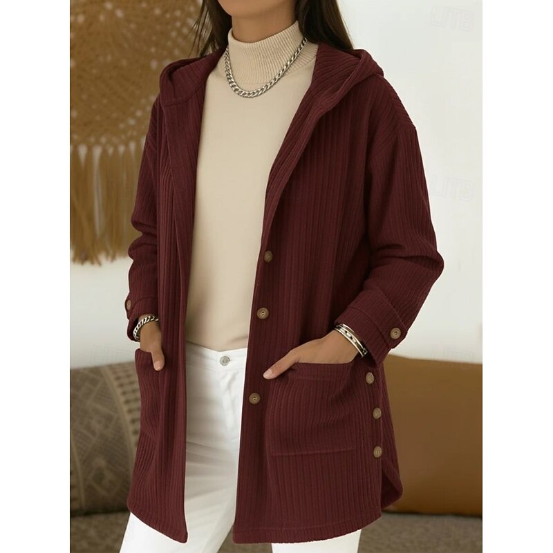 Sylvia | Cozy Hooded Longline Coat