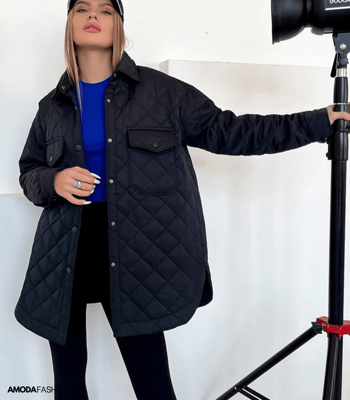 Women’s Oversized Quilted Belted Jacket – Relaxed Padded Layer for Winter