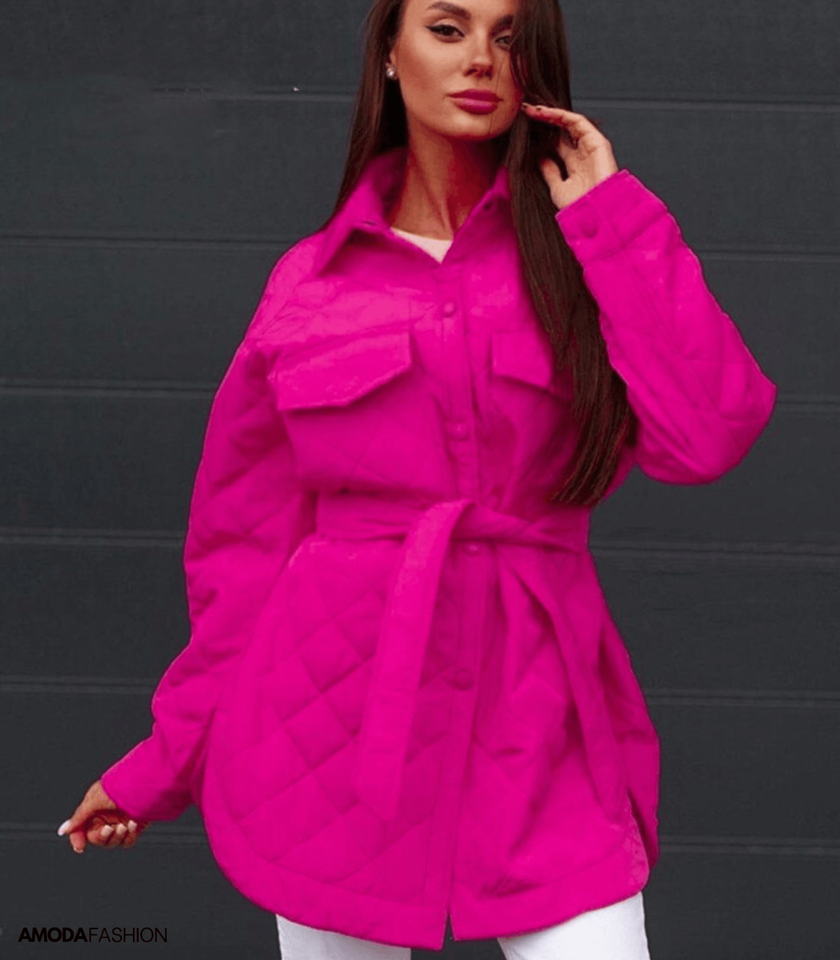 Women’s Oversized Quilted Belted Jacket – Relaxed Padded Layer for Winter