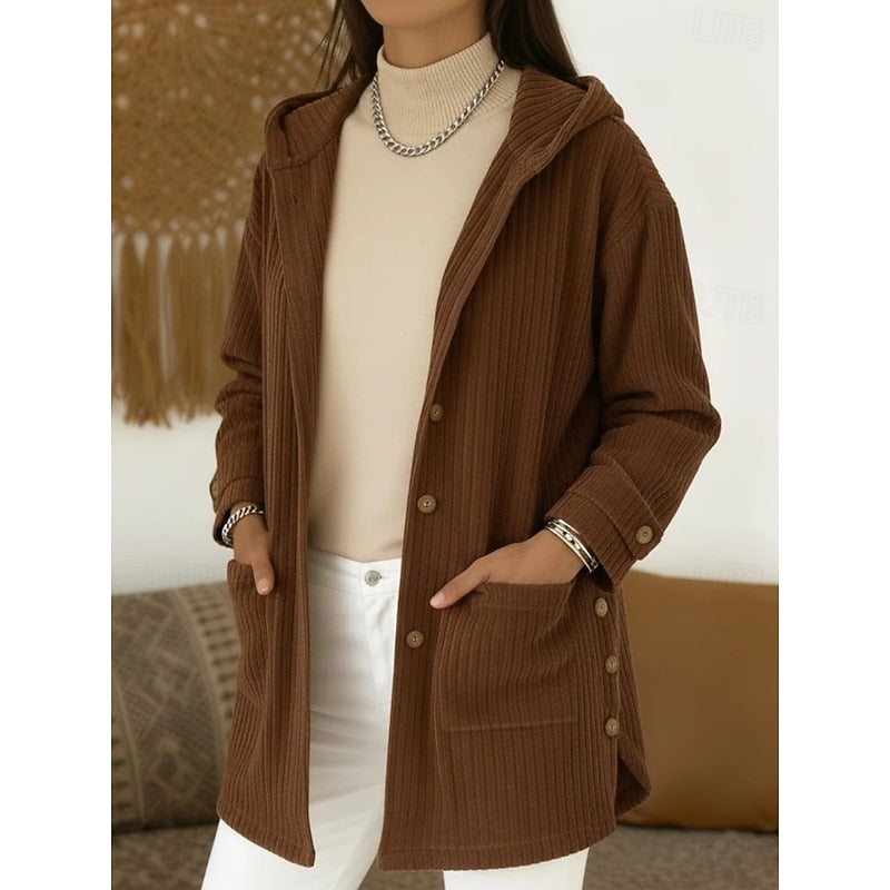 Sylvia | Cozy Hooded Longline Coat