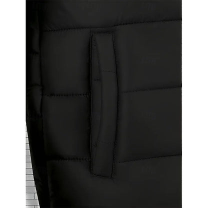 Hooded Quilted Puffer Jacket with Insulated Design and Full Zipper, Side Pockets