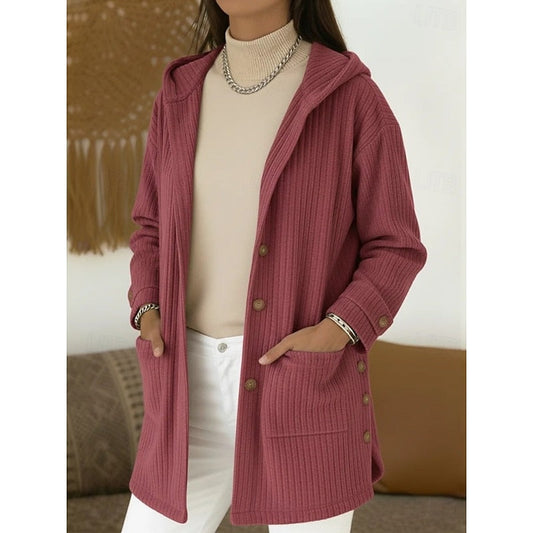 Sylvia | Cozy Hooded Longline Coat